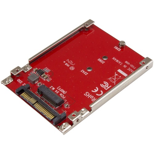 StarTech.com M.2 to U.2 Adapter - M.2 Drive to U.2 (SFF-8639) Host Adapter for M.2 PCIe NVMe SSDs - M.2 Drive Adapter - M.2 PCIe SSD Adapter - Add the fast performance of an M.2 NVMe SSD to your computer or server through a U.2 (SFF-8639) compatible inter