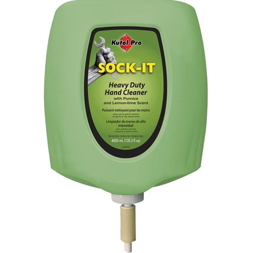 Kutol Sock-It Heavy Duty Hand Cleaner - Lemon Lime ScentFor - 1.1 gal (4 L) - Grease Remover, Soil Remover, Varnish Remover, Carbon Remover, Fluid Remover - Hand, Multipurpose - Green - Heavy Duty - 2 Pack