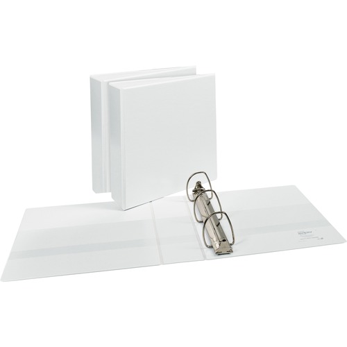 Avery® Durable View Binders - EZD Rings - 3" Binder Capacity - Letter - 8 1/2" x 11" Sheet Size - 670 Sheet Capacity - 3 x D-Ring Fastener(s) - 4 Internal Pocket(s) - Poly - White - Recycled - Easy Insert Spine, Exposed Rivet, Gap-free Ring, Stacked P
