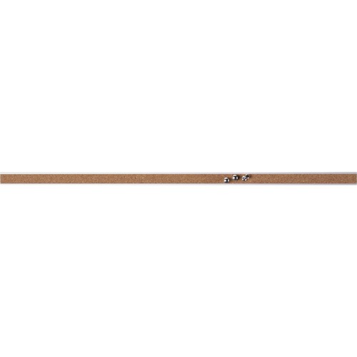 Lorell Cork Strip Bulletin Bars - 36" Width - Cork Surface - Self-healing, Fade Resistant, Self-sealing - Anodized Aluminum Frame - 3 / Bundle