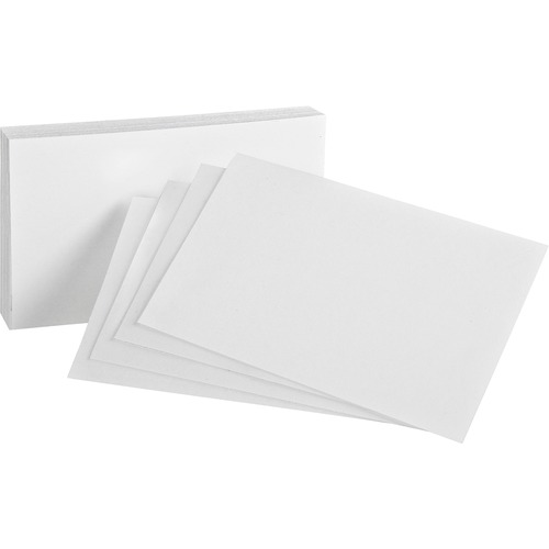 Oxford Plain Index Cards - 4" x 6" - 85 lb Basis Weight - 500 / Bundle - Sustainable Forestry Initiative (SFI) - White