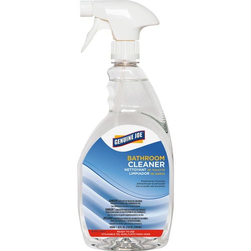 Genuine Joe RTU Restroom Cleaner - Ready-To-Use Spray - 32 fl oz (1 quart) - 1 Each - Clear - Bathroom Cleaners - GJO99668