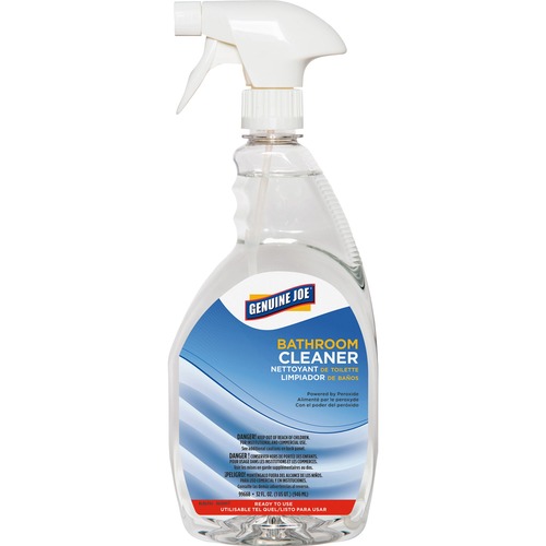 Genuine Joe RTU Restroom Cleaner - Ready-To-Use Spray - 32 fl oz (1 quart) - 1 Each - Clear