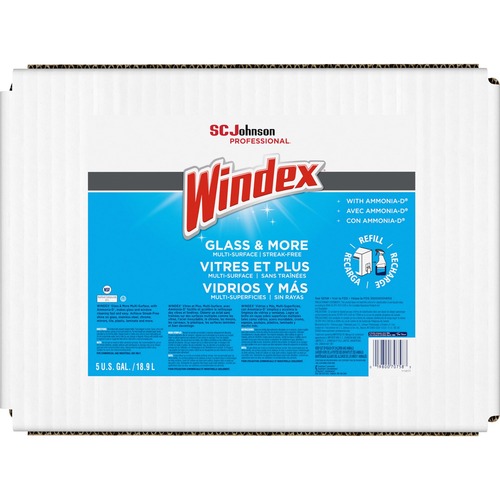 Windex® Cleaner Bag-In-A-Box - Ready-To-Use - 640 fl oz (20 quart) - Streak-free - Blue - 1 Each