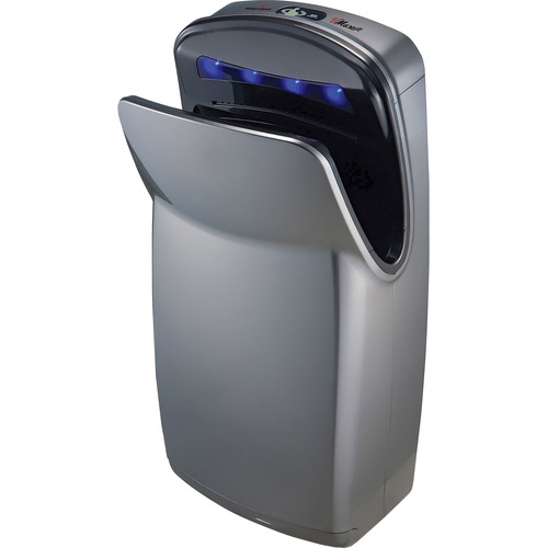 World Dryer VMax High-Speed Vertical Hand Dryer - 26.3" Width x 9.3" Depth x 13" Height - 1 Each - Silver - Acrylonitrile Butadiene Styrene (ABS)