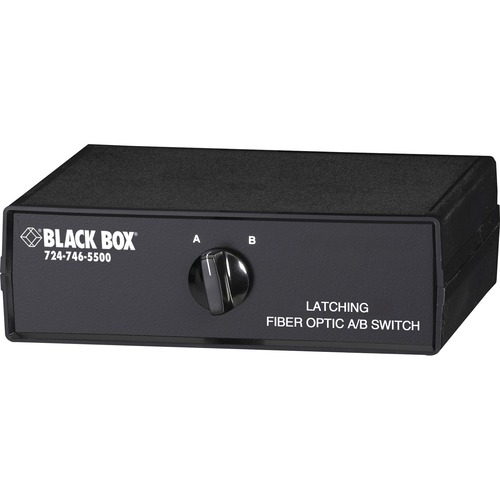 Black Box Fiber Optic A/B Desktop Switch - Latching with SC Single-Mode Connectors - - Manual - TAA Compliant