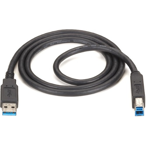 Black Box USB 3.0 Cable - Type A Male to Type B Male, Black, 10-ft. (3.0-m) - 10 ft USB/USB-B Data Transfer Cable for Dock, Notebook, Multimedia Device, Hard Drive - First End: 1 x USB 3.0 Type A - Male - Second End: 1 x USB 3.0 Type B - Male - 4.8 Gbit/s