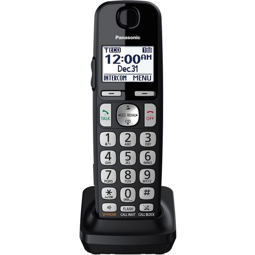 Panasonic DECT 6.0 Additional Digital Cordless Handset for KX-TGE433B & KX-TGE445B - Cordless - DECT 6.0 - 1.8" Screen Size