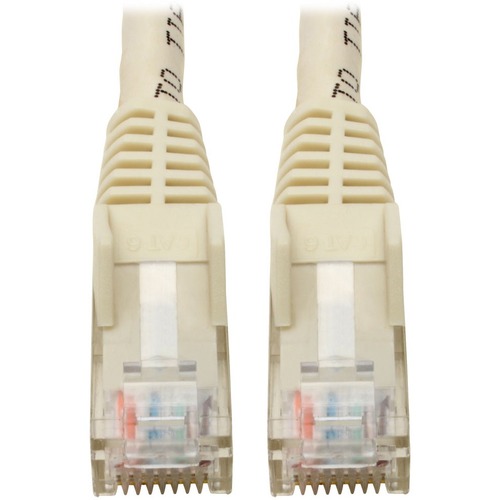 Tripp Lite Cat6 GbE Gigabit Ethernet Snagless Molded Patch Cable UTP White RJ45 M/M 6in 6" - Category 6 for Network Device, Network Adapter, Router, Server, Modem, Hub, Switch - 128 MB/s - Patch Cable - 5.91" - 1 x RJ-45 Male Network - 1 x RJ-45 Male Netw