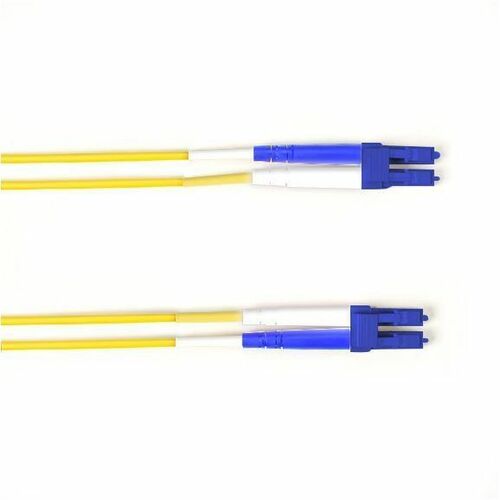 Black Box Fiber Optic Duplex Patch Network Cable - 49.20 ft Fiber Optic Network Cable for Network Device - First End: 2 x LC Network - Male - Second End: 2 x LC Network - Male - 1 Gbit/s - Patch Cable - OFNR - 9/125 µm - Yellow - TAA Compliant