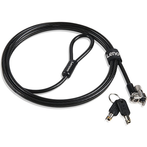 Lenovo Kensington MicroSaver 2.0 Cable Lock - Keyed Lock - Black - Carbon Steel - 6 ft - For Notebook