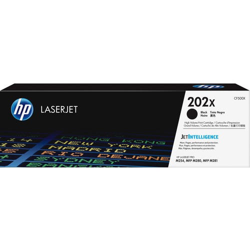 HP 202X (CF500X) Toner Cartridge - Black - Laser - High Yield - 3200 Pages - 1 Each