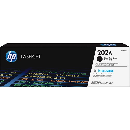 HP 202A (CF500A) Toner Cartridge - Black - Laser - Standard Yield - 1400 Pages - 1 Each