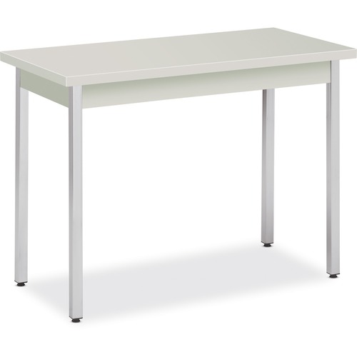 HON Utility Table, 40"W x 20"D - Natural Rectangle Top - Chrome Four Leg Base - 4 Legs x 40" Table Top Width x 20" Table Top Depth x 1.13" Table Top Thickness - 29" Height - Assembly Required - Melamine Top Material - 1 Each