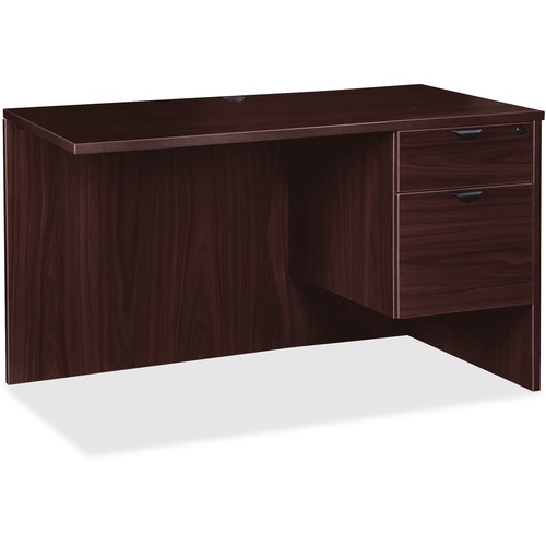 Lorell Prominence 2.0 Espresso Laminate Box/File Right Return - 2-Drawer - 29" Height x 42" Width x 24" Depth, x 1" Thickness Top - 2 x File, Box Drawer(s) - Single Pedestal on Right Side - Band Edge - Material: Particleboard - Finish: Espresso Laminate, 