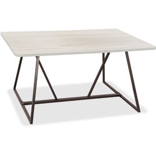 Safco Oasis Sitting-Height Teaming Table - High Pressure Laminate (HPL), White Top - 60" Table Top Width x 48" Table Top Depth - 29.50" Height - Meeting - Assembly Required - 1 Each