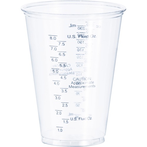 Solo Ultra Clear 10 oz Graduated Medical Cups - 50.0 / Bag - 20 / Carton - Clear - Polyethylene Terephthalate (PET) - Measuring, Medicine, Medical, Dental