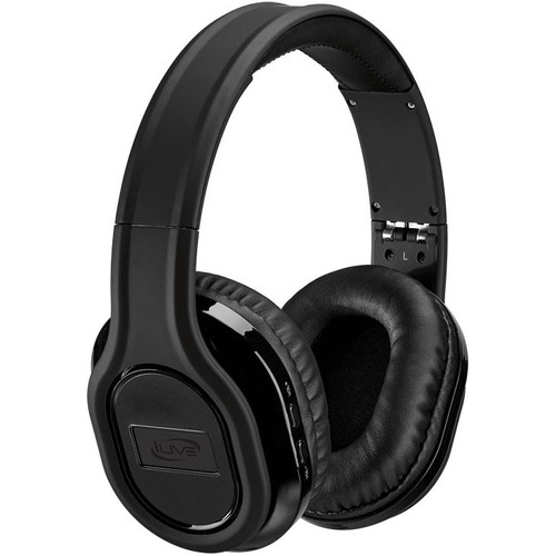 iLive Noise Canceling Wireless Headphones - Stereo - Mini-phone (3.5mm) - Wired/Wireless - Bluetooth - 33 ft - 32 Ohm - 20 Hz - 20 kHz - Over-the-head - Binaural - Circumaural - Noise Canceling
