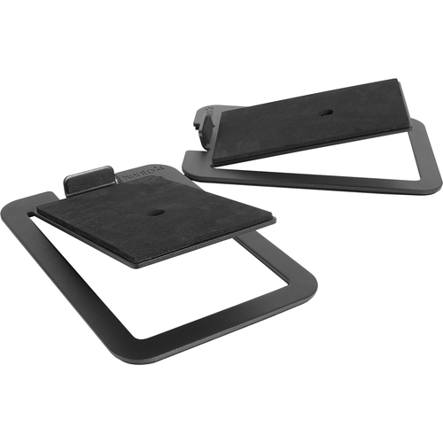 Kanto S4 Desktop Speaker Stands for Midsize Speakers, Black - 16 lb Load Capacity - 2" Height x 5.50" Width x 7.90" Depth - Desktop - Steel - Black