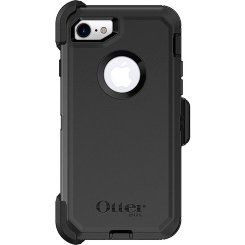 OtterBox Defender Carrying Case (Holster) Apple iPhone 8, iPhone 7 Smartphone - Black - Wear Resistant Interior, Drop Resistant Interior, Dust Resistant Port, Dirt Resistant Port, Bump Resistant Interior, Tear Resistant Interior, Impact Absorbing Interior - Carrying Cases - OBX7756603