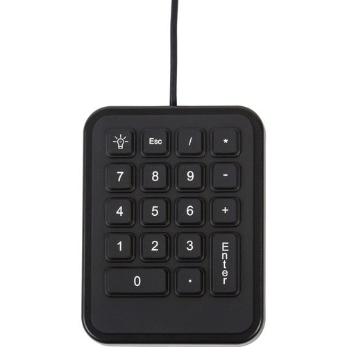 iKey IK-18-USB Mobile Numeric Pad - Cable Connectivity - USB Interface - 18 Key - Workstation - Industrial Silicon Rubber Keyswitch - Black
