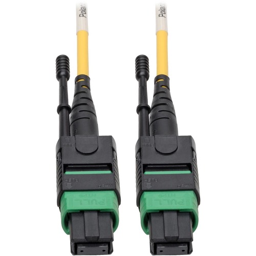 Tripp Lite MTP/MPO (APC) SMF Fiber Patch Cable 12 Fiber QSFP+ 40/100Gbe 5M - Fiber Optic for Network Device, Switch, Hub, Router, Patch Panel - 12.50 GB/s - Patch Cable - 16.40 ft - 1 x MTP/MPO Female Network - 1 x MTP/MPO Female Network - 8.3/125 µ