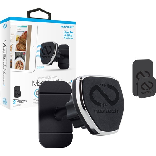 Hypercel MagBuddy Vehicle Mount for Smartphone, iPhone, iPad Air, iPad mini, Tablet, iPad - Black - Black