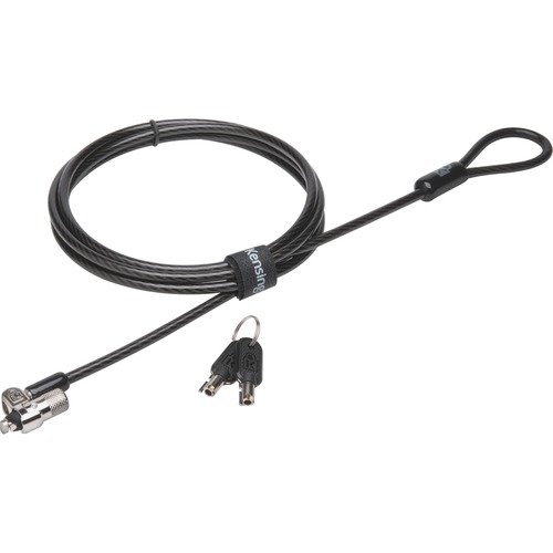 Kensington MicroSaver 2.0 Keyed Laptop Lock - 6 ft Cable - Keyed Lock - Black - Carbon Steel - For Notebook