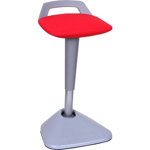 Lorell Pivot Chair Fabric Red Seat Square Base 16 1 Width X 15 4 Depth X 36 Height