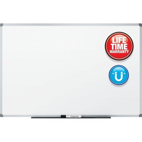 Quartet Standard DuraMax Magnetic Whiteboard - 72" (6 ft) Width x 48" (4 ft) Height - White Porcelain Surface - Silver Aluminum Frame - Rectangle - Horizontal/Vertical - Magnetic - Assembly Required - 1 Each - TAA Compliant