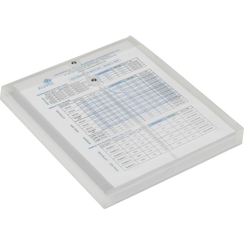 SKILCRAFT® String Close Poly Booklet Envelope Jackets - Booklet - Letter - String Tie - Clear - Polypropylene - 5 / Pack