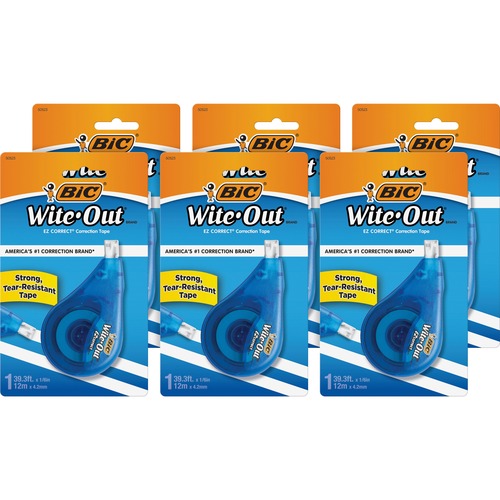 Bic Wite-Out Brand Ez Correct Correction Tape, Fast, Clean And Easy To Use, White  Correction