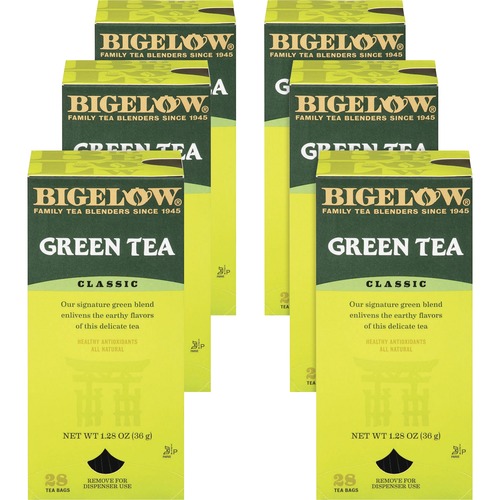 Bigelow Classic Green Tea Bag - 8 oz Per Bag - 168 / Carton