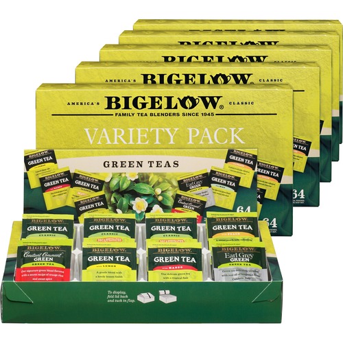 Bigelow Assorted Flavor Tray Pack Green Tea Bag - 384 / Carton