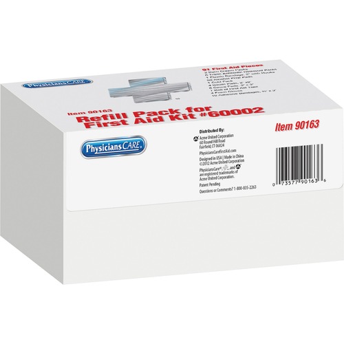 First Aid Only 127-Piece First Aid Refill Kit - 127 x Piece(s) For 25 x Individual(s) - 1 Each - White