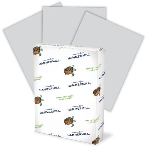 Hammermill Colors Recycled Copy Paper - Letter - 8 1/2" x 11" - 20 lb Basis Weight - Gray - 5000 / Carton - FSC - Jam-free, Archival-safe, Acid-free