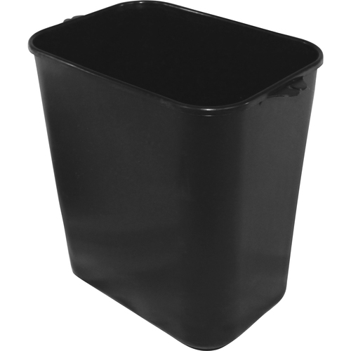 Impact 14-quart Plastic Wastebasket - 3.50 gal Capacity - Dent Resistant, Leak Resistant, Rust Resistant, Long Lasting - 12.2" Height x 8" Width x 7.9" Depth - Polyethylene, Plastic - Black - 1 Each