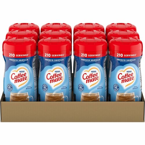 Coffee mate French Vanilla Gluten-Free Powdered Creamer - French Vanilla Flavor - 15 oz Canister - 12 / Carton