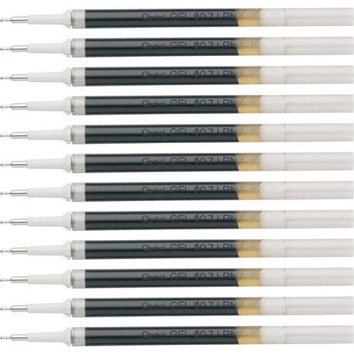 EnerGel Retractable Liquid Pen Refills - 0.70 mm, Medium Point - Black Ink - Smudge Proof, Smear Proof, Quick-drying Ink, Glob-free, Smooth Writing - 12 / Box