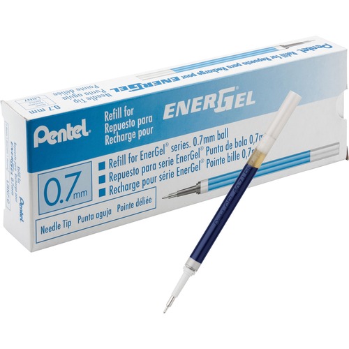 EnerGel Retractable Liquid Pen Refills - 0.70 mm, Medium Point - Blue Ink - Smudge Proof, Smear Proof, Quick-drying Ink, Glob-free, Smooth Writing - 12 / Box