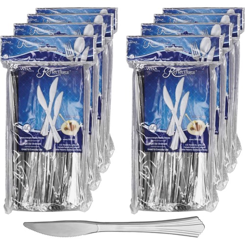 Reflections Classic Silver-look Knife - 40 / Pack - 320/Carton - Knife - Disposable - Silver