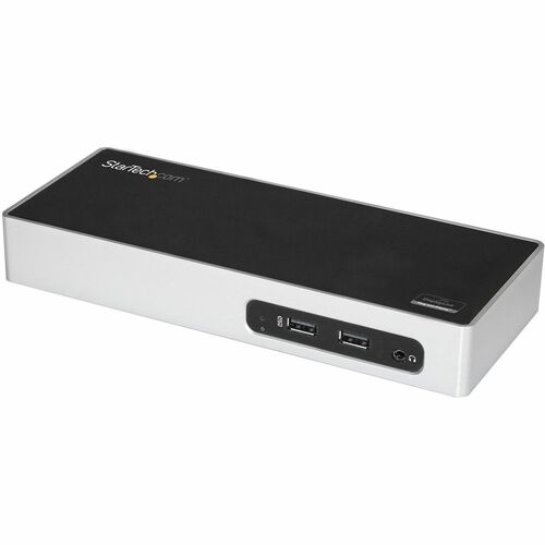 StarTech.com USB 3.0 Docking Station - Dual Monitor Laptop Dock with HDMI & DVI/VGA - 6x USB Type-A Hub, GbE - Universal Windows & Mac - Dual monitor USB 3.0 docking station with HDMI and DVI / VGA, 6x USB 3.1 Gen 1 5Gbps Type-A ports, GbE, audio, 1m USB-