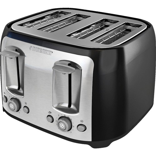 Black & Decker TR1478BD Toaster - Toast, Bagel, Frozen - Black, Stainless Steel