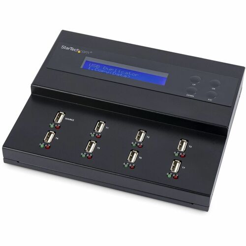 Startech.com Standalone 1 to 7 USB Thumb Drive Duplicator/Eraser, Multiple USB Flash Drive Copier/Cloner, Sector-by-Sector Copy, Sanitizer - 1 to 7 Standalone USB Flash Drive Duplicator and Eraser; Supports USB 3.0/2.0 Flash Drives; Up to 1.5 GB/min Syste