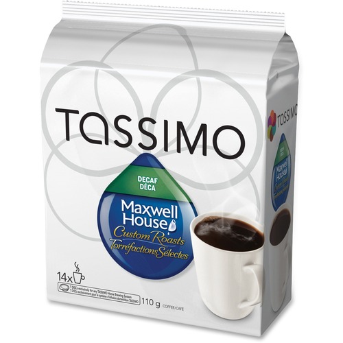 Maxwell House Pod Tassimo Pods Decaf Coffee Singles - Compatible with Tassimo Brewer - Medium - 14 T-Disc - 14 / Bag