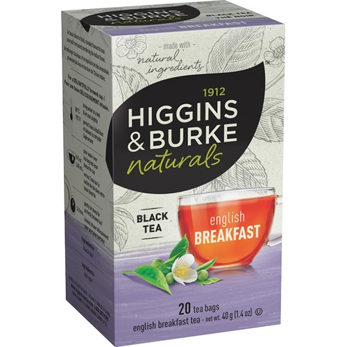 Higgins & Burke Naturals English Breakfast Black Tea - Black Tea - English Breakfast, Kenyan, Assam, Ceylon - 20 / Box