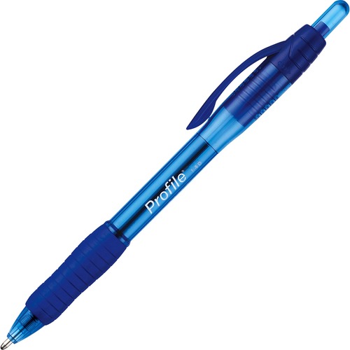 Paper Mate Retractable Ballpoint Pens - Super Bold Pen Point - 1.4 mm Pen Point Size - Refillable - Retractable - Blue - Blue Barrel - 12 / Box