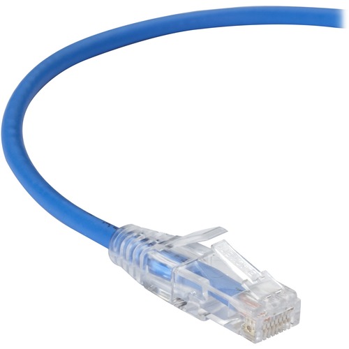 Black Box Slim-Net Cat.6a UTP Patch Network Cable - 10 ft Category 6a Network Cable for Patch Panel, Wallplate, Network Device - First End: 1 x RJ-45 Network - Male - Second End: 1 x RJ-45 Network - Male - 10 Gbit/s - Patch Cable - Gold Plated Contact - C