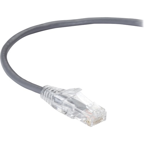 Black Box Slim-Net Cat.6 UTP Patch Network Cable - 2 ft Category 6 Network Cable for Patch Panel, Wallplate, Network Device - First End: 1 x RJ-45 Network - Male - Second End: 1 x RJ-45 Network - Male - 10 Gbit/s - Patch Cable - Gold Plated Contact - CM -