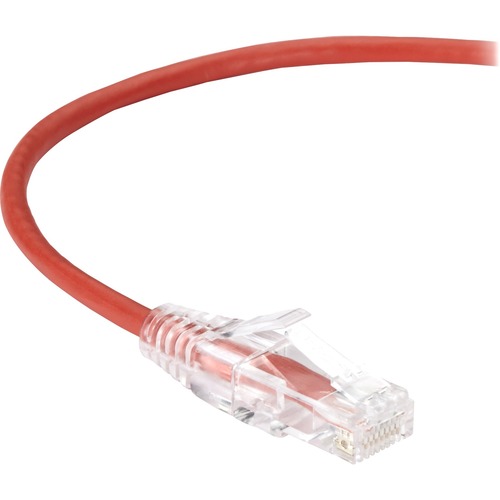 Black Box Slim-Net Cat.6 UTP Patch Network Cable - 7 ft Category 6 Network Cable for Patch Panel, Wallplate, Network Device - First End: 1 x RJ-45 Network - Male - Second End: 1 x RJ-45 Network - Male - 10 Gbit/s - Patch Cable - Gold Plated Contact - CM -